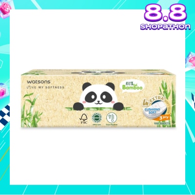 WATSONS Panda Tissue 3 Ply Sheet 100s x 5 Boxes