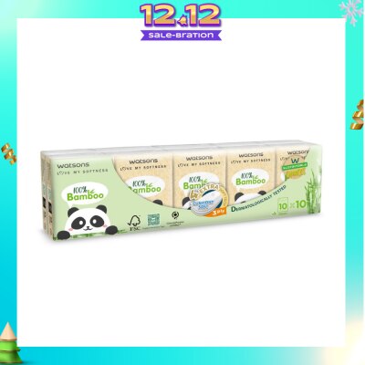 WATSONS 100% Bamboo Velvet Mini Hankies 3 Ply 10s x 10
