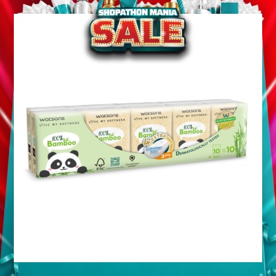 WATSONS - 100% Bamboo Velvet Mini Hankies 3 Ply 10s x 10