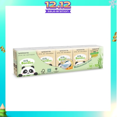 WATSONS 100% Bamboo Velvet Mini Hankies 3 Ply 10s x 10