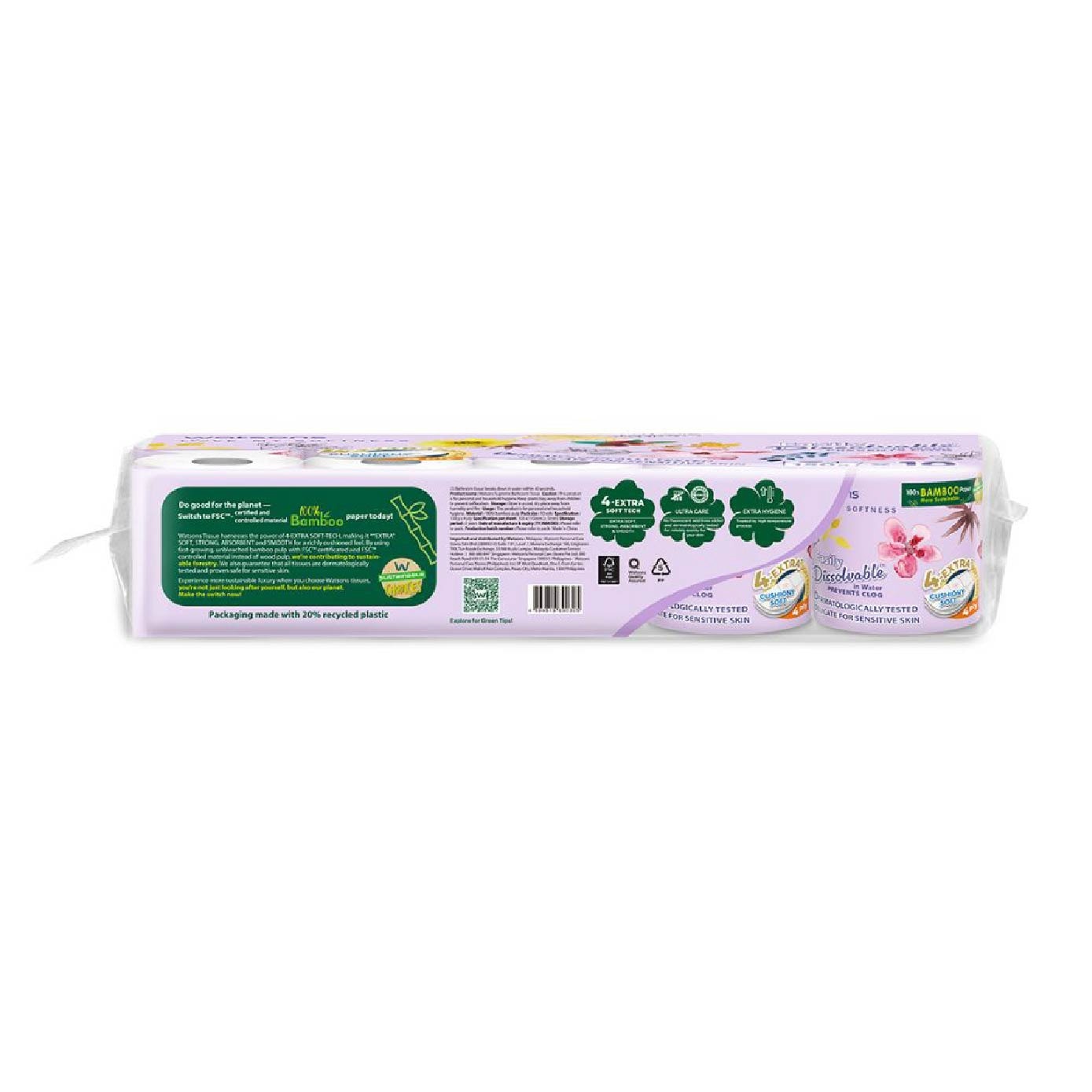 X Flower Bathroom Tissue 4 ply 230 Sheets x 10 Rolls x 6s image