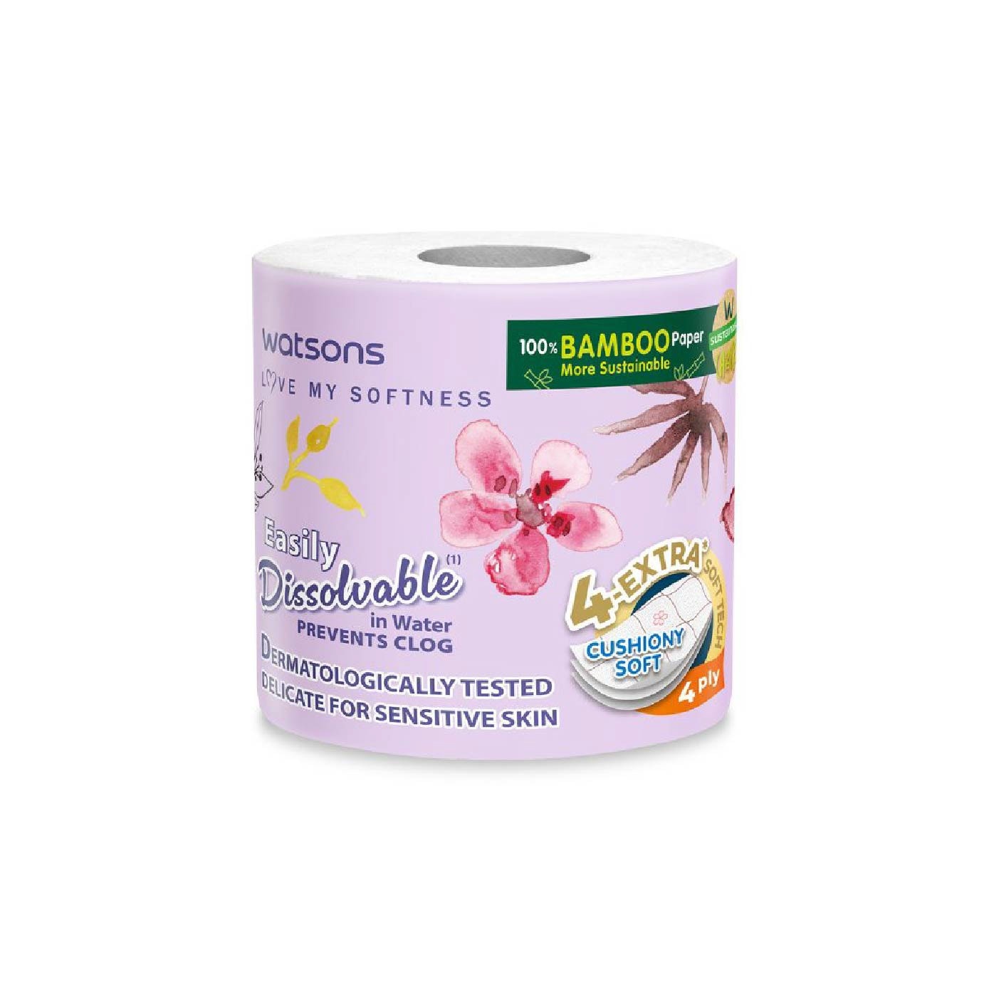 X Flower Bathroom Tissue 4 ply 230 Sheets x 10 Rolls x 6s image