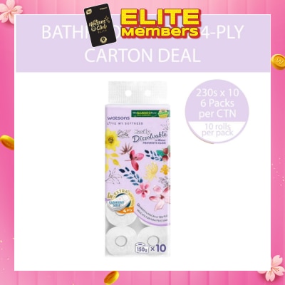 WATSONS X Flower Bathroom Tissue 4 ply 230 Sheets x 10 Rolls x 6s