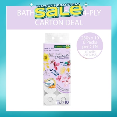 WATSONS - X Flower Bathroom Tissue 4 ply 230 Sheets x 10 Rolls x 6s