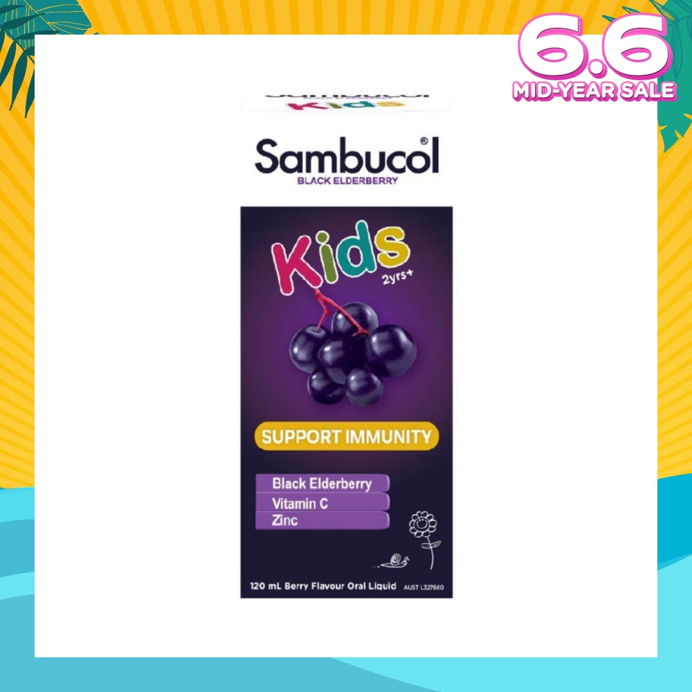 Black Elderberry Kids Formula Tasty Berry Flavour (Suitable for Children) AUS Version 120ml