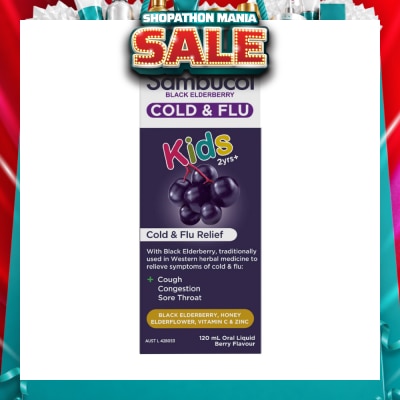 SAMBUCOL - Kids 2yrs+Black Elderberry Cold & Flu Relief Liquid 120ml