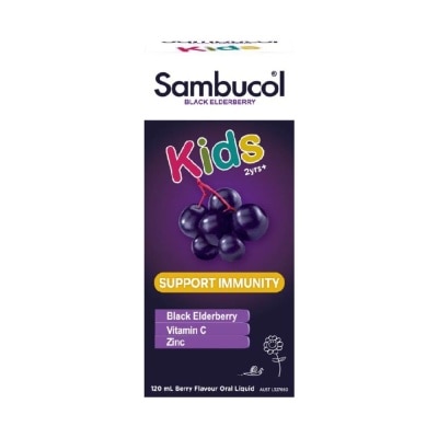 SAMBUCOL Black Elderberry Kids Formula Tasty Berry Flavour (Suitable for Children) AUS Version 120ml