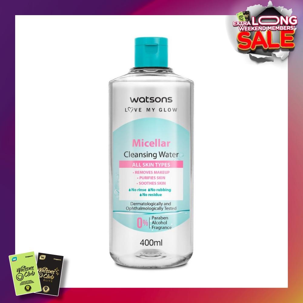 Micellar Cleansing Water (For All Skin Types, No Rinse, Free Paraben, Alcohol, & Fragrance) 400ml