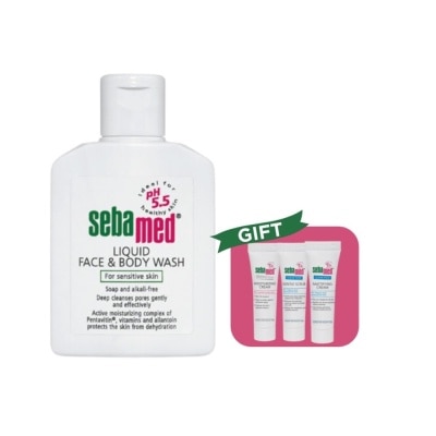 SEBAMED Travel Packset consists Liquid Face & Body Wash 50ml + Limited Edition Miniature Assorted 3s