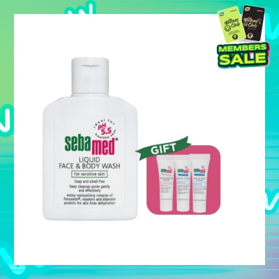 SEBAMED Travel Packset consists Liquid Face & Body Wash 50ml + Limited Edition Miniature Assorted 3s