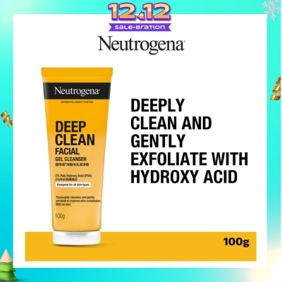 NEUTROGENA Deep Clean Facial Gel Cleanser (Cleanses & Gently Exfoliate To Improve Skin Complexion) 100g