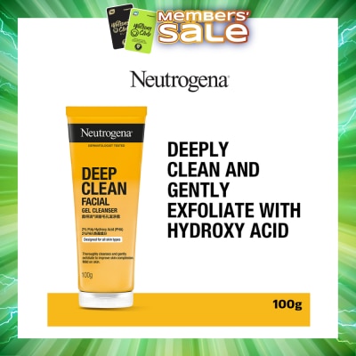 NEUTROGENA - Deep Clean Facial Gel Cleanser (Cleanses & Gently Exfoliate To Improve Skin Complexion) 100g