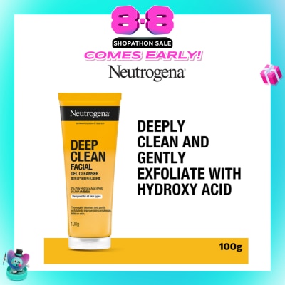 NEUTROGENA - Deep Clean Facial Gel Cleanser (Cleanses & Gently Exfoliate To Improve Skin Complexion) 100g