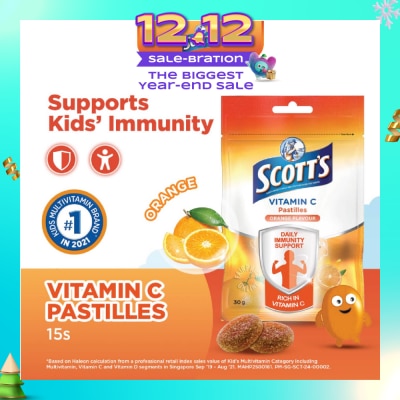 SCOTT'S Vitamin C Orange Pastilles 30g (Expiry: Jul`2026)