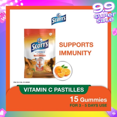 SCOTT'S Vitamin C Orange Pastille 15s (Expiry: Feb`2026)