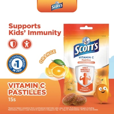 SCOTT'S Vitamin C Orange Pastilles 30g (Expiry: Jul`2026)