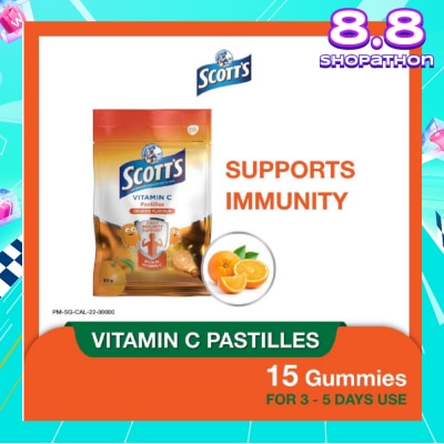 SCOTT'S Vitamin C Orange Pastille 15s (Expiry: Feb`2026)