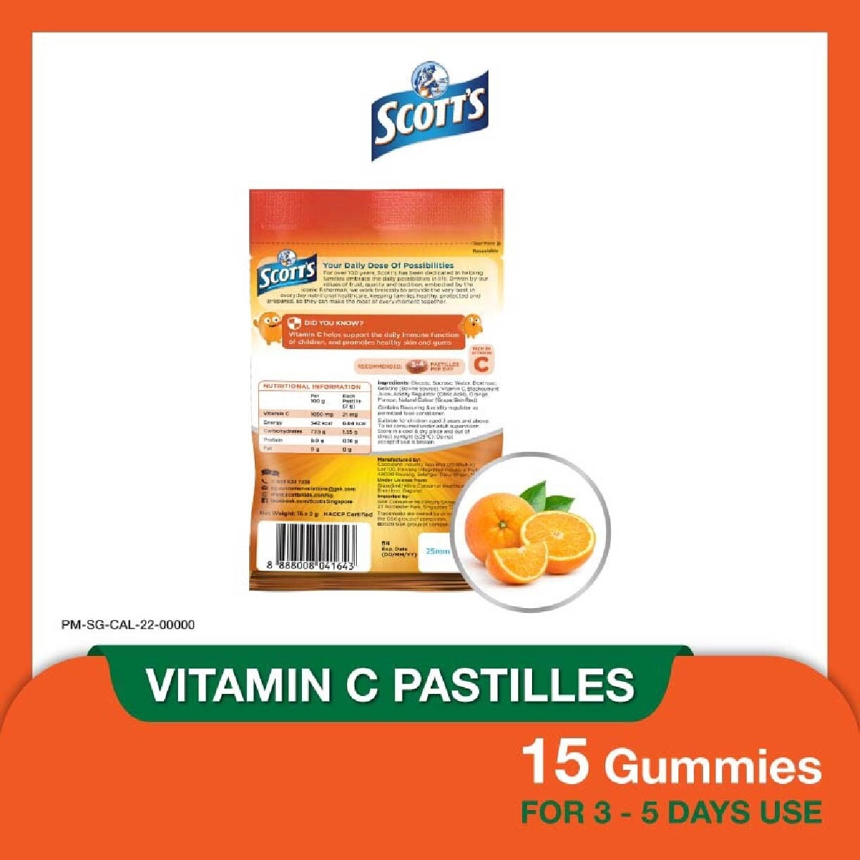 Vitamin C Orange Pastilles 30g