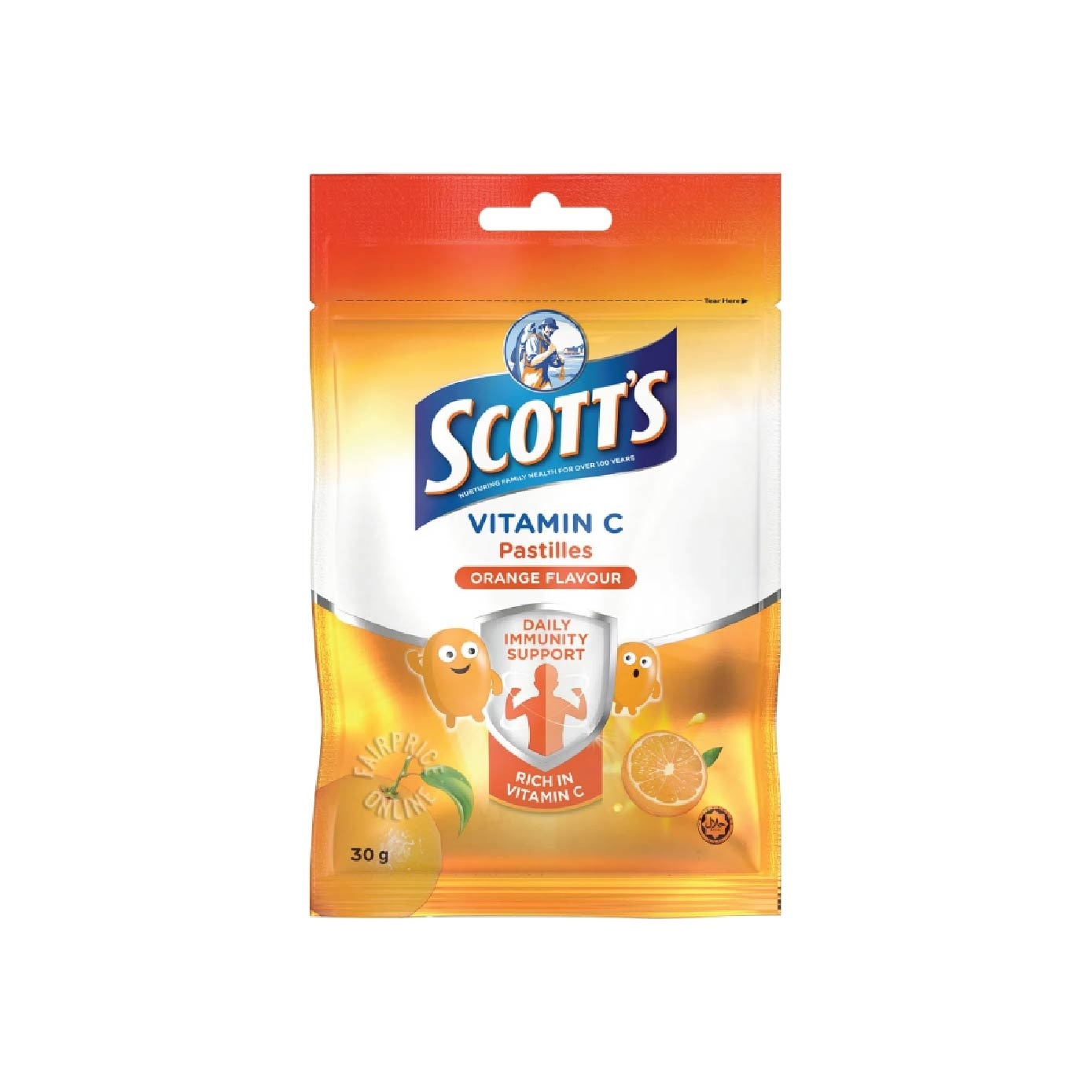 Vitamin C Orange Pastilles 30g (Expiry: Oct`2026)