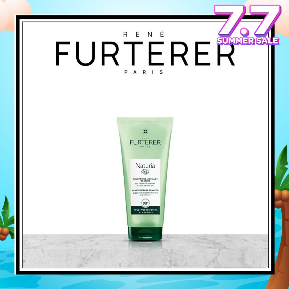 Naturia Gentle Micellar Shampoo With Organic Lavender Floral Water & Costor Oil (For All Hair Types) 200ml