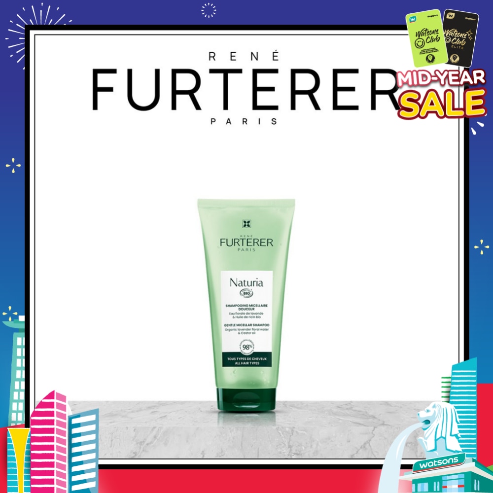 Naturia Gentle Micellar Shampoo With Organic Lavender Floral Water & Costor Oil (For All Hair Types) 200ml
