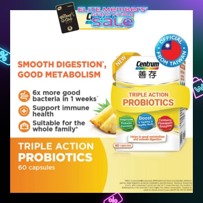 CENTRUM Triple Action Probiotics Capsule 60s (Expiry: Jul`2026)