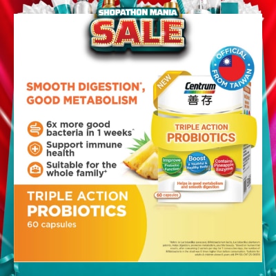 CENTRUM - Triple Action Probiotics Capsule 60s&nbsp;(Expiry: Jun`2027)