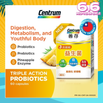 CENTRUM Triple Action Probiotics Capsule 60s