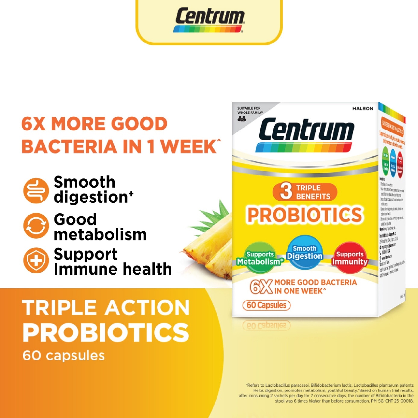 Triple Action Probiotics Capsule 60s image