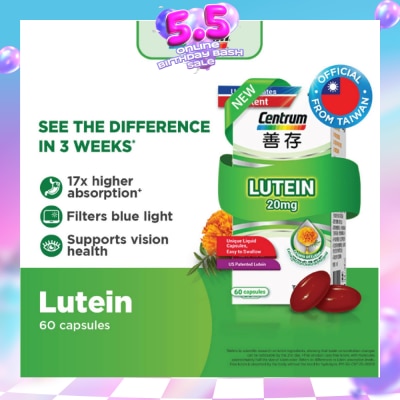 CENTRUM - Lutein 20mg Capsule 60s