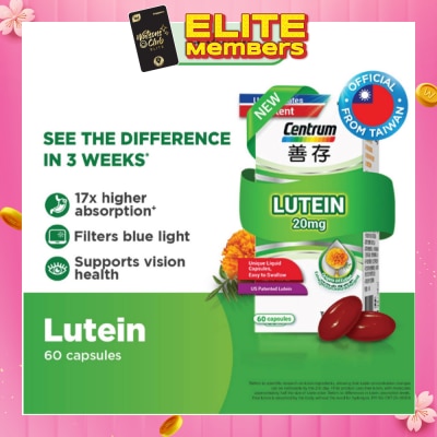 CENTRUM Lutein 20mg Capsule 60s