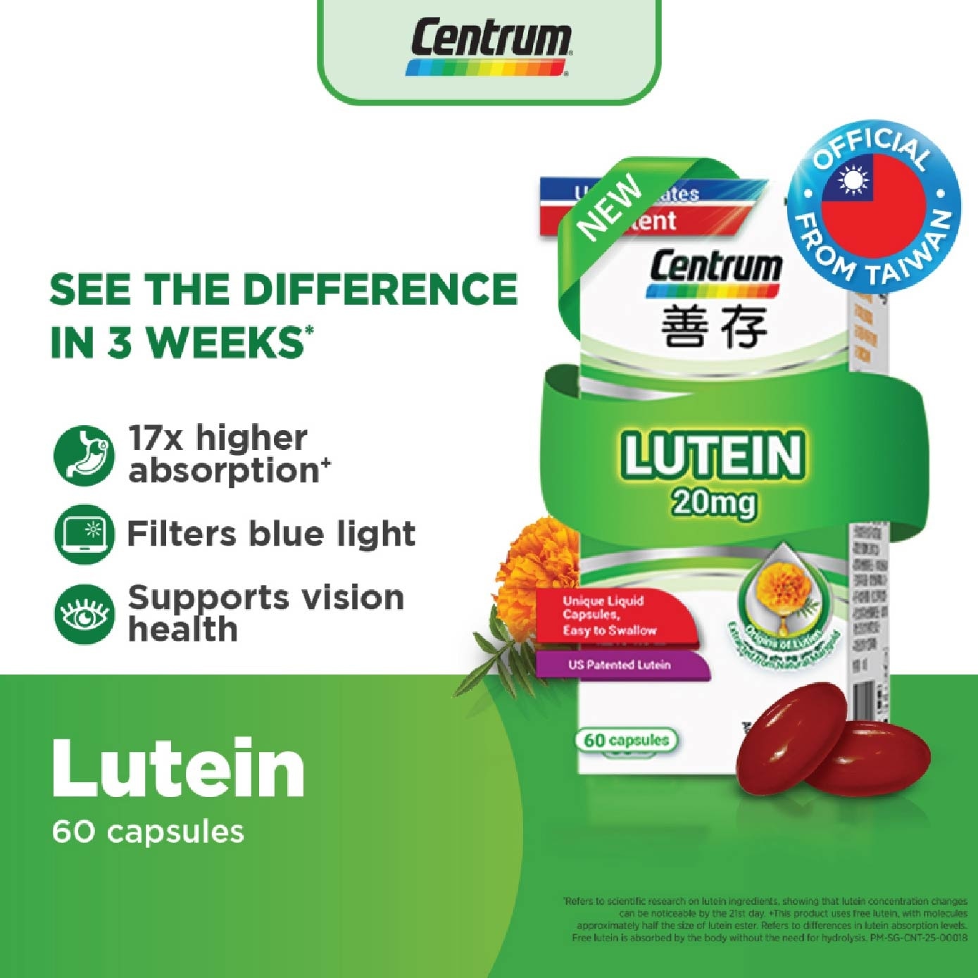 Lutein 20mg Capsule 60s