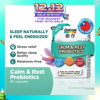 CENTRUM Calm & Rest Probiotics Capsule 60s (Expiry: Aug`2026)