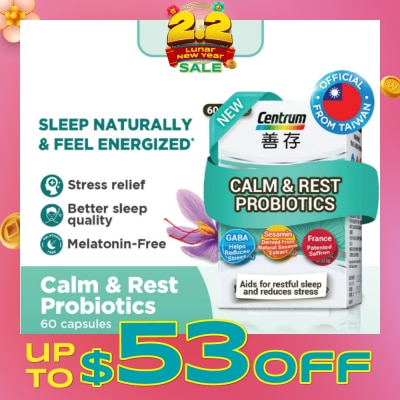 CENTRUM Calm & Rest Probiotics Capsule 60s&nbsp;(Expiry: Aug`2026)