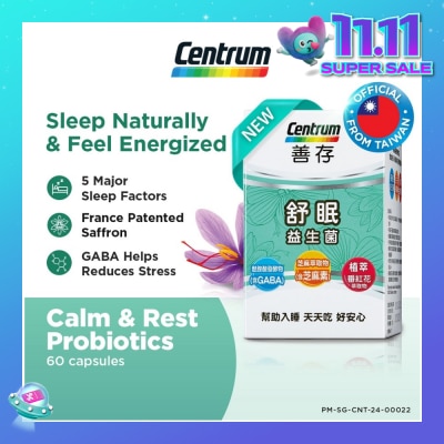 CENTRUM Calm & Rest Probiotics Capsule 60s (Expiry: Aug`2026)
