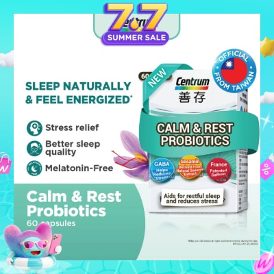 CENTRUM - Calm & Rest Probiotics Capsule 60s&nbsp; (Expiry: Mar`2027)