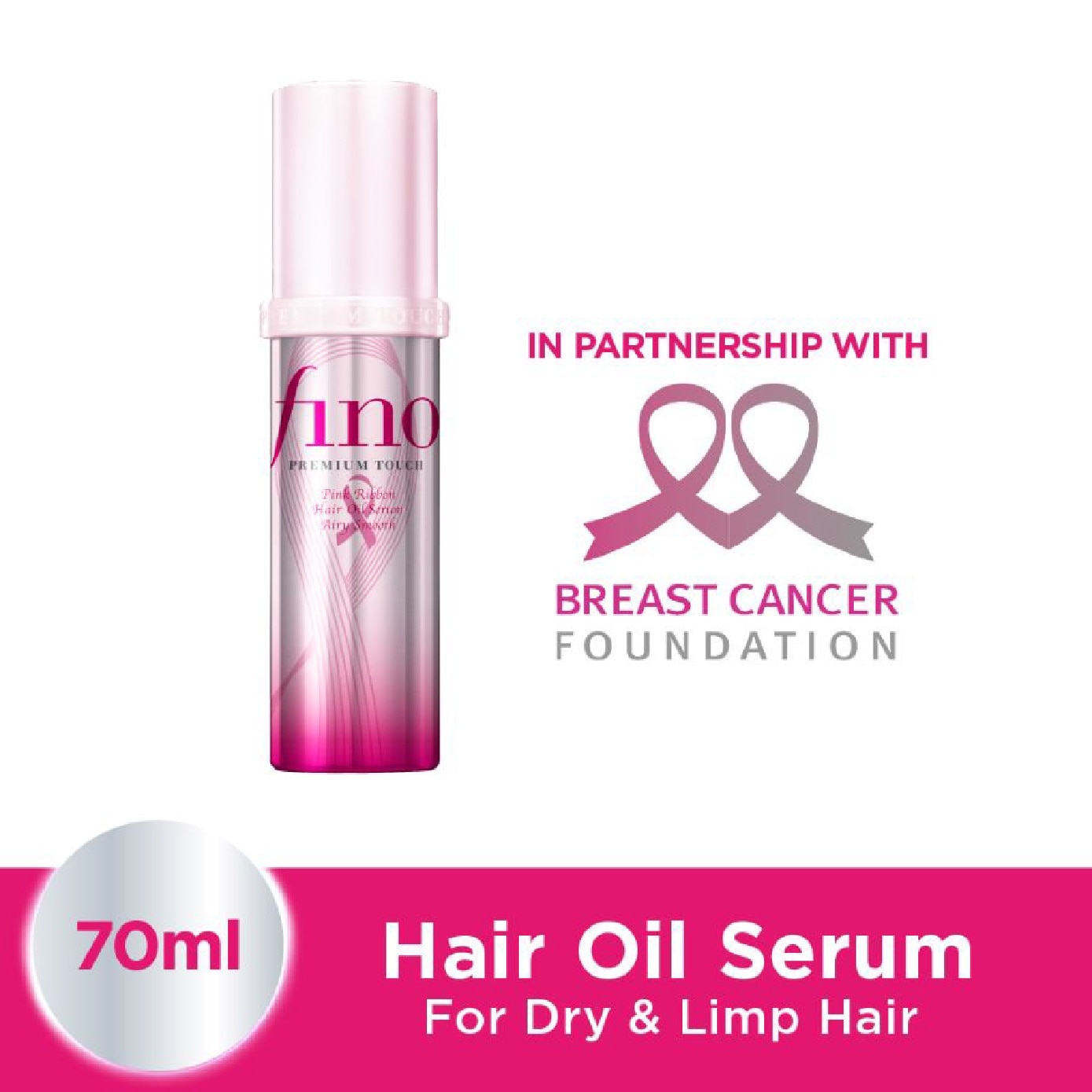 Premium Touch Hair Oil Serum Pink Ribbon Edition 70ml image
