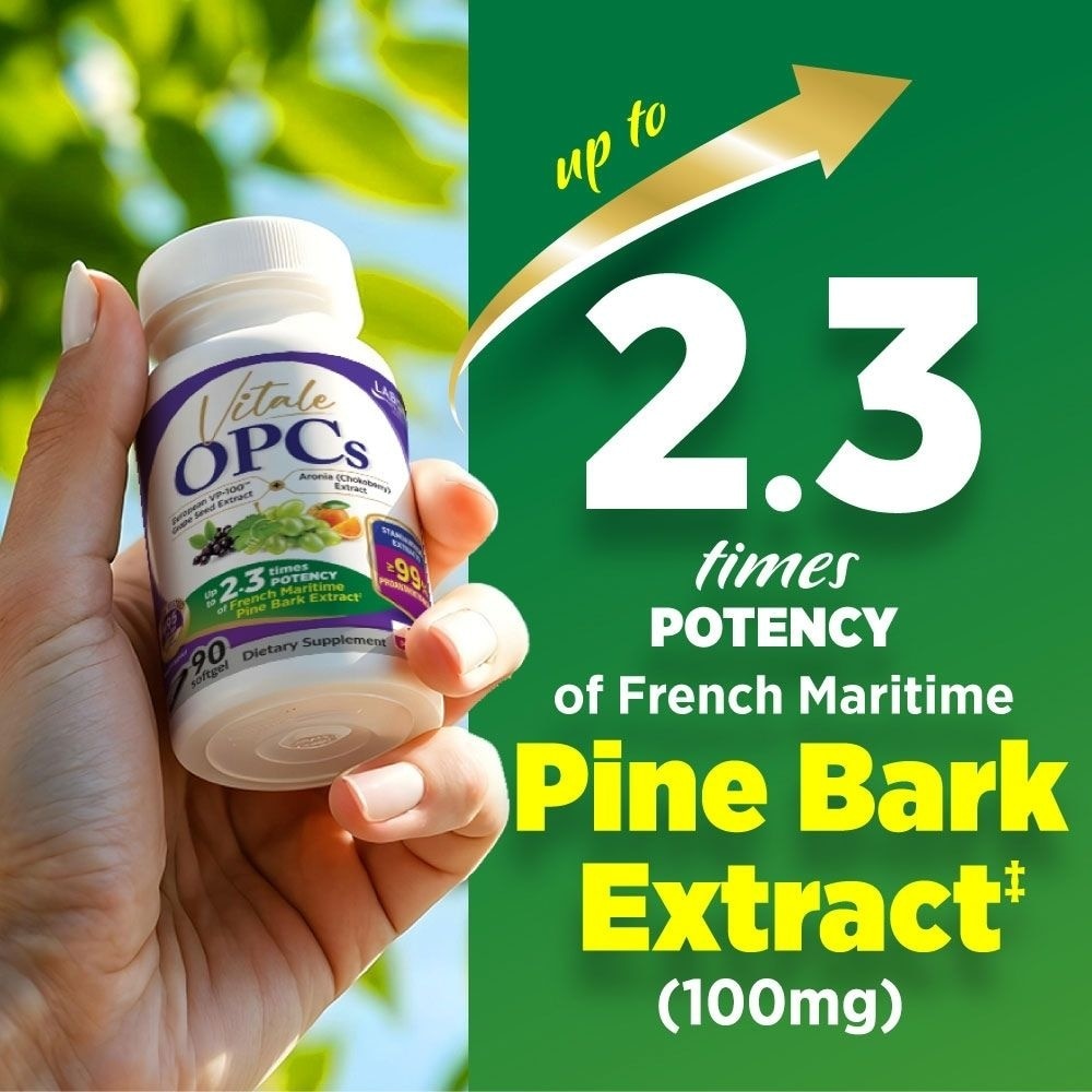 Vitale OPCs European Grape Seed Extract Softgels (Antioxidant, Circulation, Skin, & Immunity) 90s image