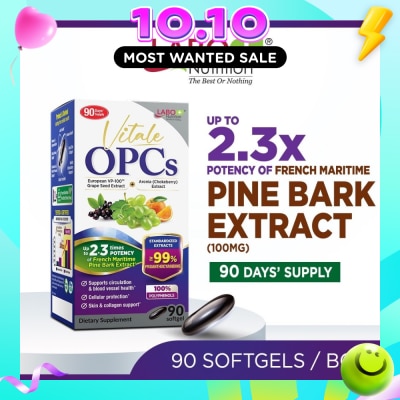LABO NUTRITION Vitale OPCs European Grape Seed Extract Softgels (Antioxidant, Circulation, Skin, & Immunity) 90s image