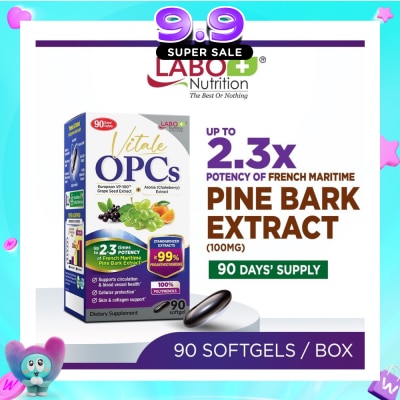 LABO NUTRITION - Vitale OPCs European Grape Seed Extract Softgels (Antioxidant, Circulation, Skin, & Immunity) 90s image