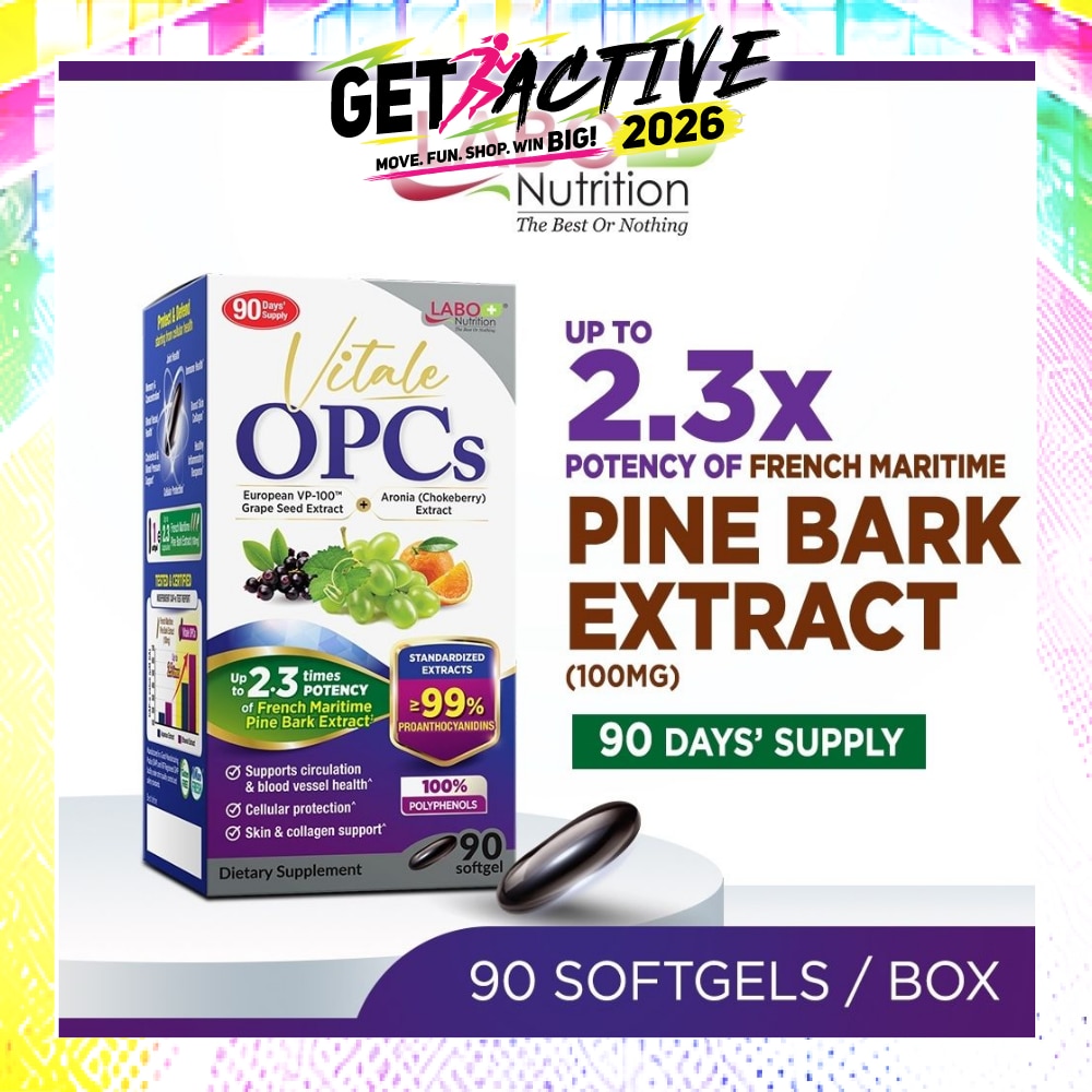 Vitale OPCs European Grape Seed Extract Softgels (Antioxidant, Circulation, Skin, & Immunity) 90s image