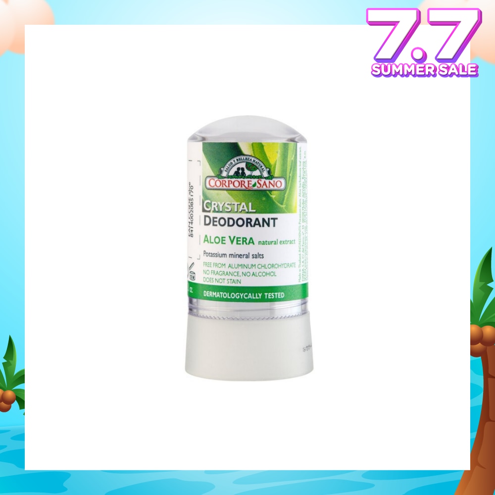 Crystal Deodorant Aloe Vera No Stain Fragrance Free Alcohol Free 60g