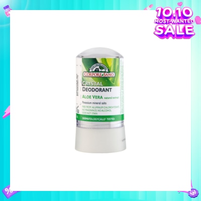CORPORE SANO Crystal Deodorant Aloe Vera No Stain Fragrance Free Alcohol Free 60g