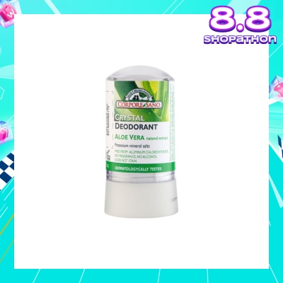 CORPORE SANO Crystal Deodorant Aloe Vera No Stain Fragrance Free Alcohol Free 60g