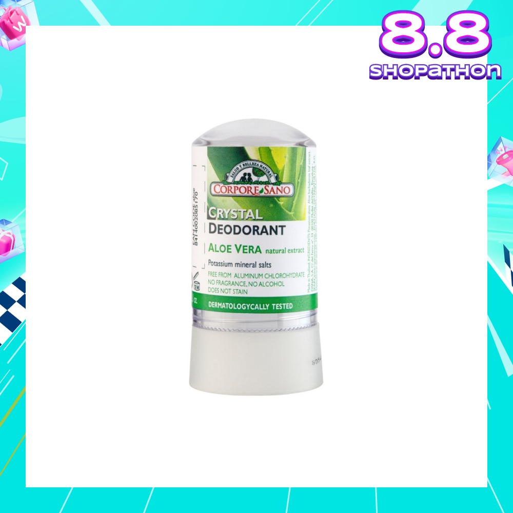 Crystal Deodorant Aloe Vera No Stain Fragrance Free Alcohol Free 60g