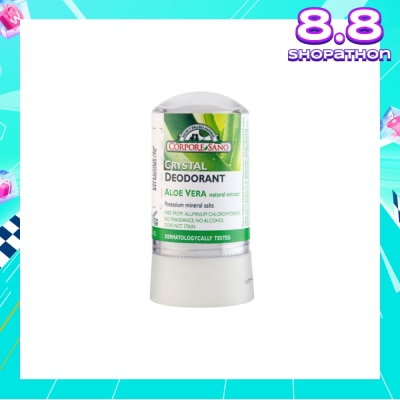 CORPORE SANO Crystal Deodorant Aloe Vera No Stain Fragrance Free Alcohol Free 60g