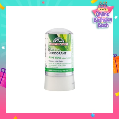 CORPORE SANO Crystal Deodorant Aloe Vera No Stain Fragrance Free Alcohol Free 60g