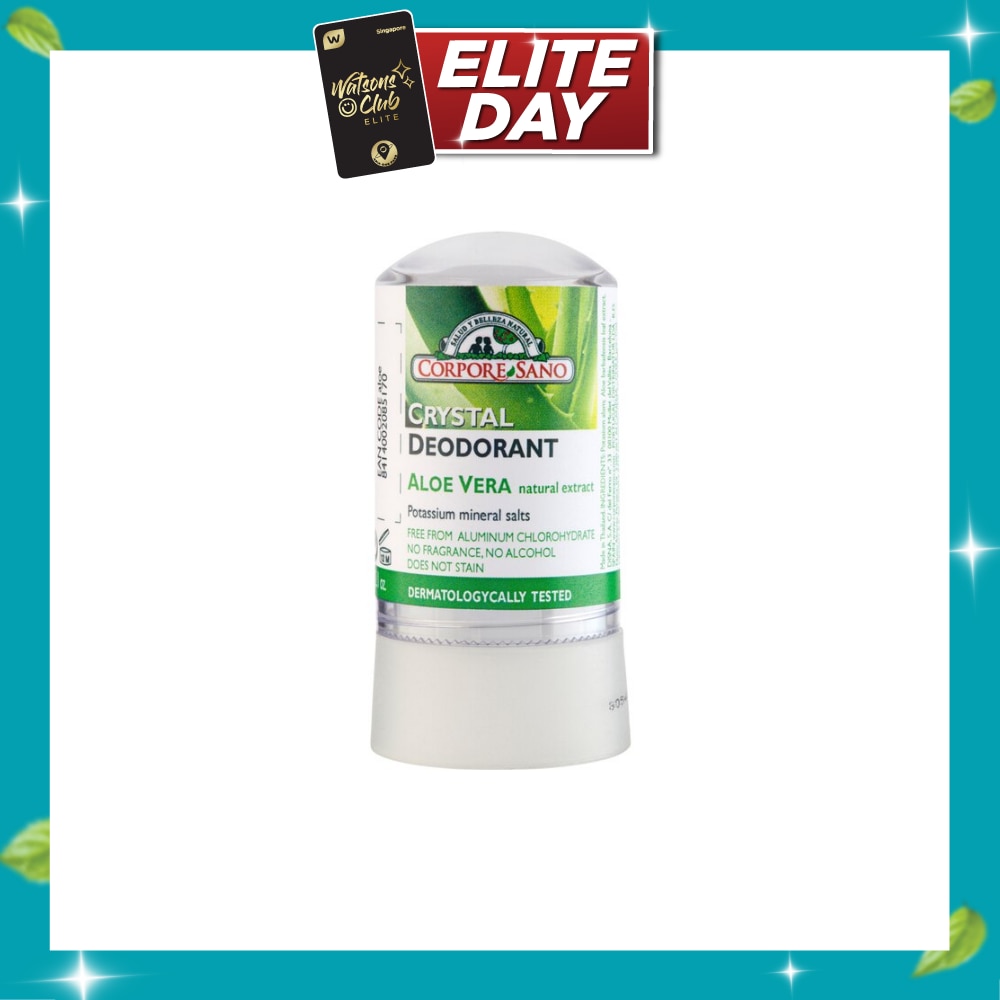 Crystal Deodorant Aloe Vera No Stain Fragrance Free Alcohol Free 60g image