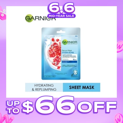 GARNIER - Hydra Bomb Pomegranate Super Hydrating Replumping Serum Tissue Mask 1s