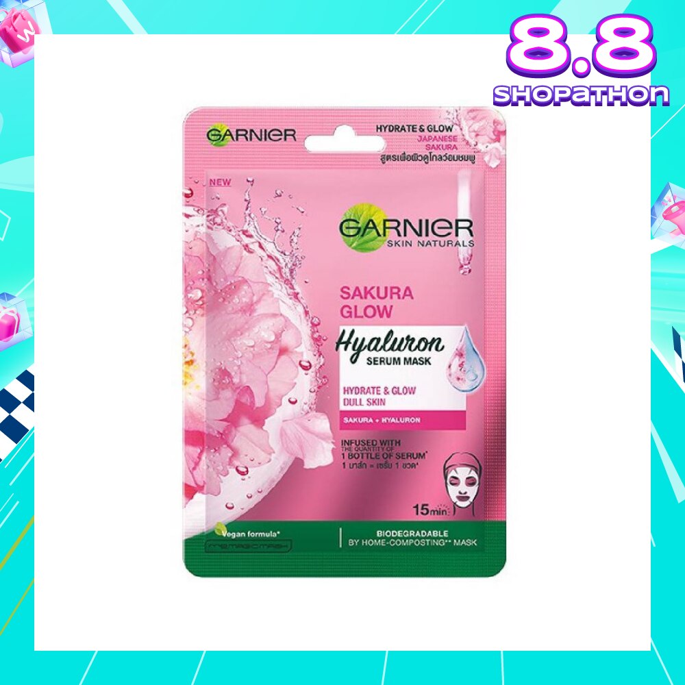 Hydra Bomb Sakura Glow Super Hydrating Pinkish Glow Serum Tissue Mask 1s